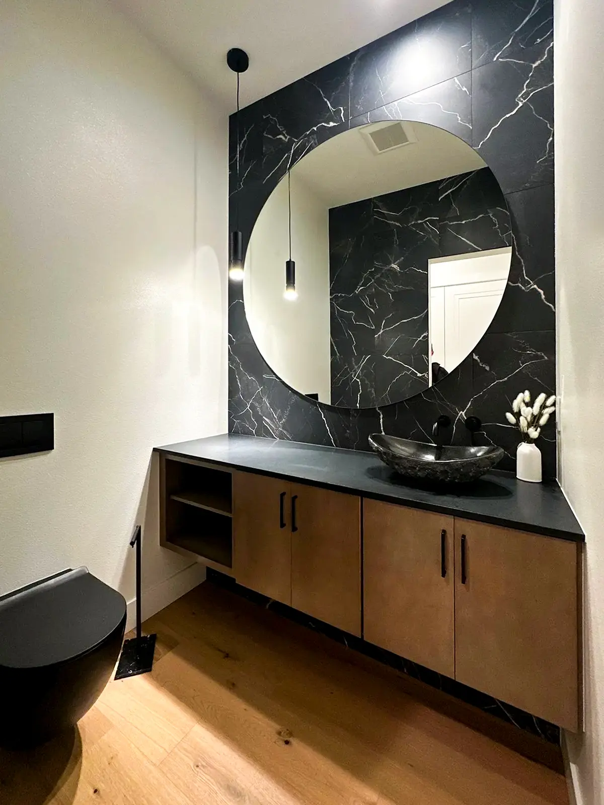 bathroom remodel vanity and flooring